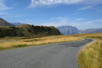 Alpine road beyond